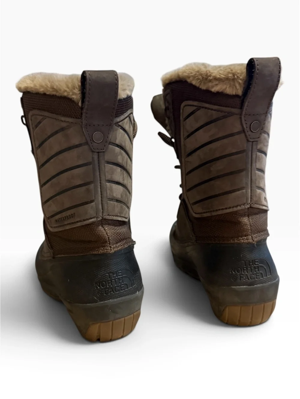 The North Face Shellista IV Mid Waterproof Winter Boots Brown Faux Fur Women's 6